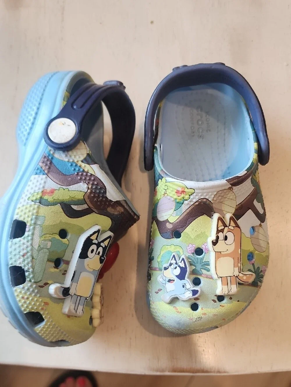 Crocs Kids' Bluey Green & Blue Slip-On Clog - Kids Shoes